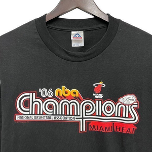 Miami Heat NBA 2006 Champions The Finals Mens Black T-Shirt AAA Tag Size 3XL euc